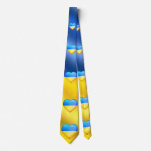 Ukraine - Support - Freedom Peace - Ukrainian Flag Tie