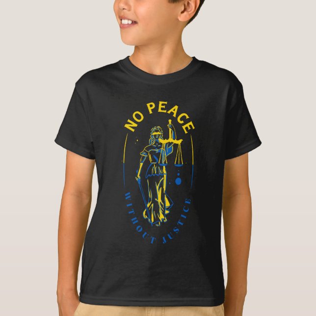 Ukraine Support - Lady Justice T-Shirt (Front)