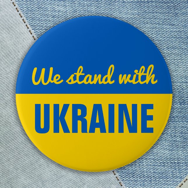 Ukraine Support Peace Blue Yellow Ukrainian Flag 7.5 Cm Round Badge (Creator Uploaded)