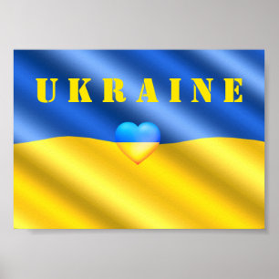 Ukraine - Support - Peace Freedom - Ukrainian Flag Poster