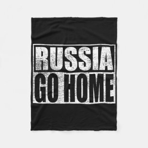 Ukraine Support Russia Go Home Meme Vladimir Putin Fleece Blanket