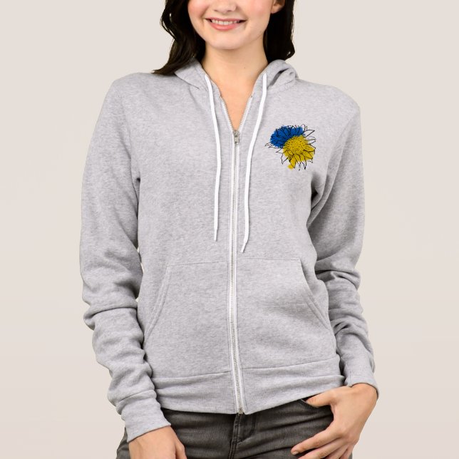Ukraine Support Sunflower Hoodie (Front)