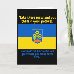 Ukraine Support Sunflower Pur These Seeds In Your  Card