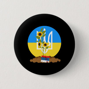 Ukraine Support Sunflower Seeds Stand With Ukraine 6 Cm Round Badge