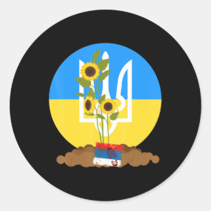 Ukraine Support Sunflower Seeds Stand With Ukraine Classic Round Sticker