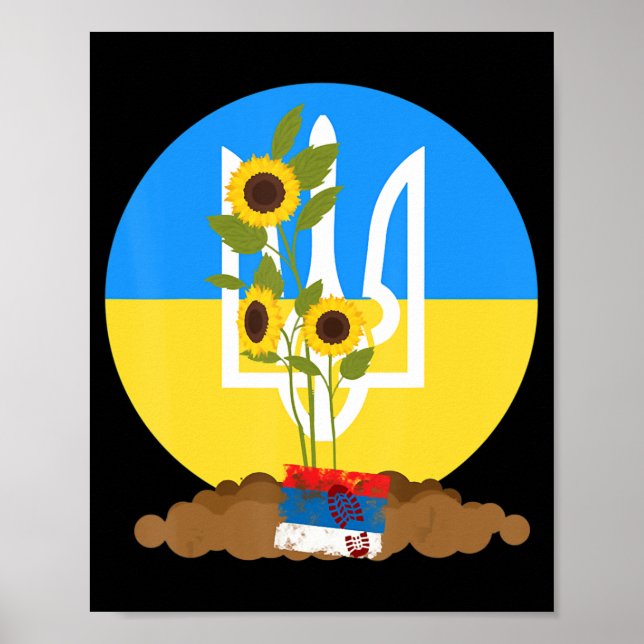 Ukraine Support Sunflower Seeds Stand With Ukraine Poster (Front)