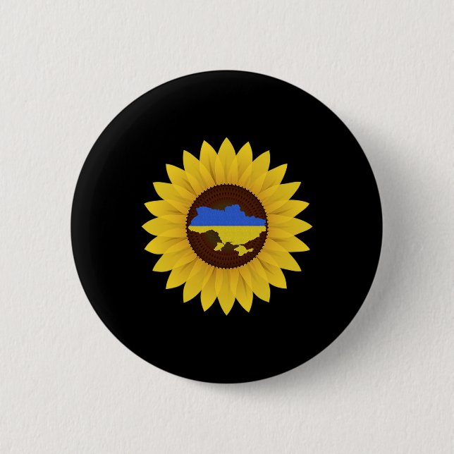 Ukraine Support Tee  6 Cm Round Badge (Front)