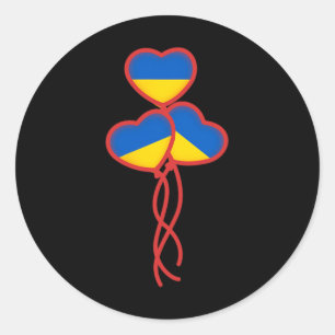 Ukraine Support Ukraine Flag Freedom Solidarity 2  Classic Round Sticker