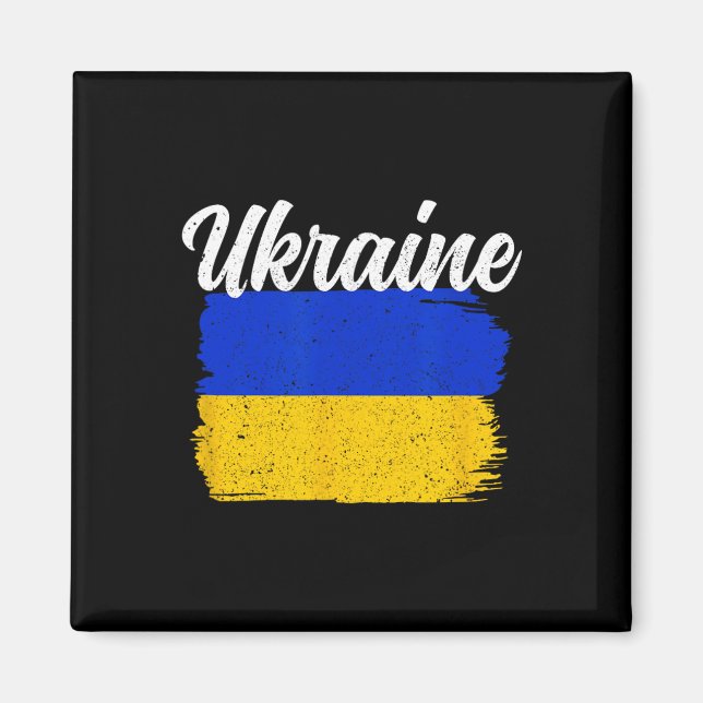 Ukraine Support Ukraine Flag Freedom Solidarity  Magnet (Front)