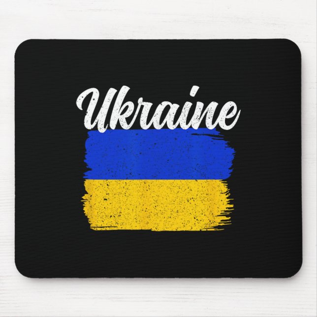 Ukraine Support Ukraine Flag Freedom Solidarity  Mouse Pad (Front)