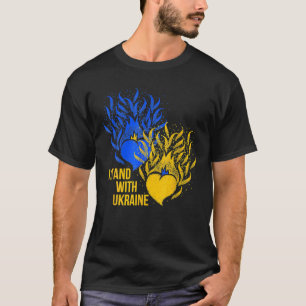 Ukraine Support Ukrainian Flag Colour Blue Yellow T-Shirt