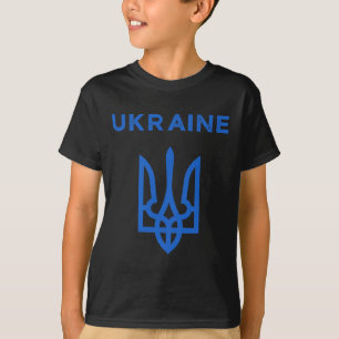 Ukraine Supporter Trident Ukrainian Tryzub Flag Co T-Shirt