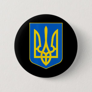 Ukraine Symbol Tryzub Patriotic Slava Ukraini 6 Cm Round Badge