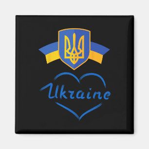 Ukraine Symbol Ukrainian Flag Golden Trident Men W Magnet