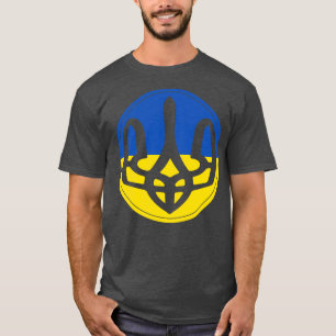 Ukraine Trident Fish Eye Style T-Shirt