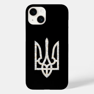 Ukraine Trident Gerfalcon Crest marble gold Case-Mate iPhone 14 Case