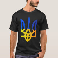 Ukraine Trident National Symbol Ukrainian Flag Blu