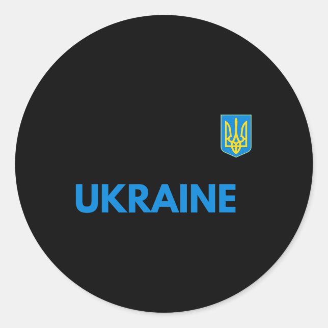 Ukraine Trident Statement  Classic Round Sticker (Front)