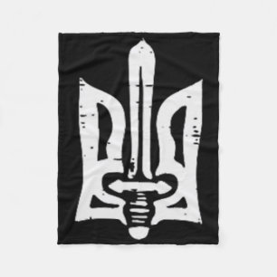 Ukraine Trident Sword Pocket Ukrainian Tryzub Wome Fleece Blanket