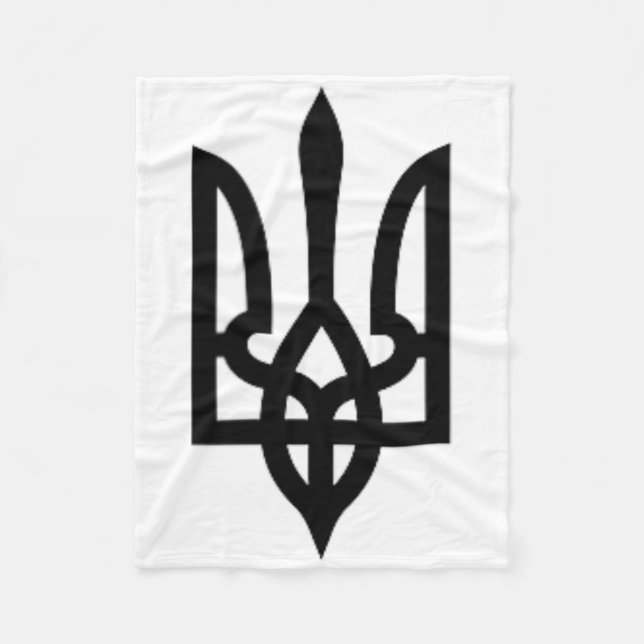 Ukraine Trident Symbol  Fleece Blanket (Front)
