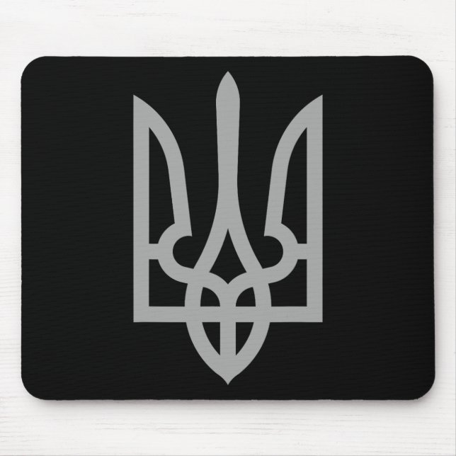 Ukraine Trident Tryzub Symbol Crest Ukrainian Logo Mouse Pad (Front)