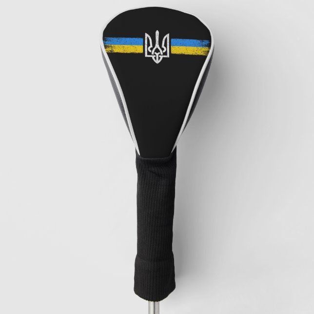 Ukraine Trident - Ukraine Flag Symbol Golf Head Cover (Front)