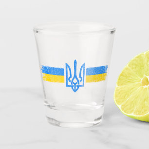 Ukraine Trident - Ukraine Flag Symbol Shot Glass
