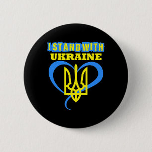 Ukraine Trident Ukraine Flag Ukrainian Flag Ukrain 6 Cm Round Badge