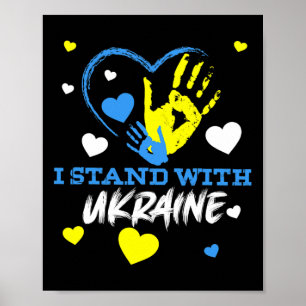 Ukraine Trident Ukraine Flag Ukrainian Flag Ukrain Poster