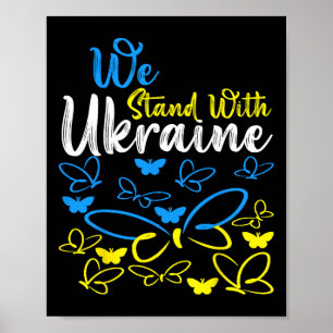 Ukraine Trident Ukraine Flag Ukrainian Flag Ukrain Poster