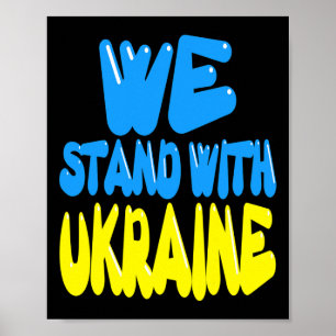 Ukraine Trident Ukraine Flag Ukrainian Flag Ukrain Poster