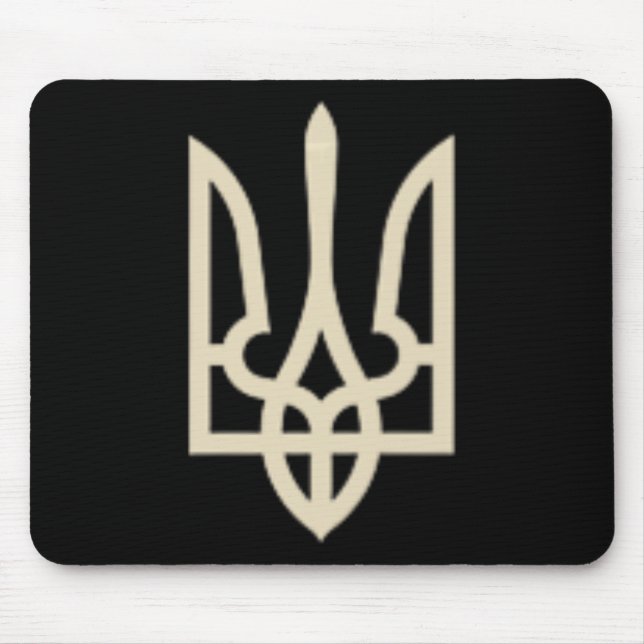Ukraine Trident Ukrainian Coat Of Arms Flag  Mouse Pad (Front)