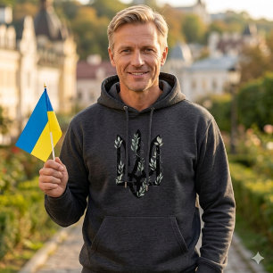 UKRAINE. Trident. Ukrainian Coat of Arms.  T-Shirt Hoodie