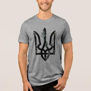 UKRAINE. Trident. Ukrainian Coat of Arms.  Tri-Blend Shirt