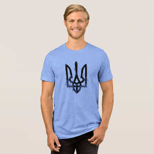 UKRAINE. Trident. Ukrainian Coat of Arms.  Tri-Blend Shirt