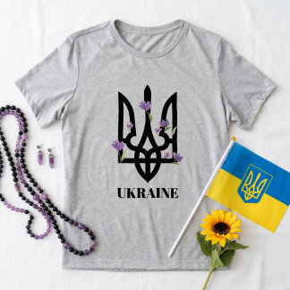 UKRAINE. Trident. Ukrainian Coat of Arms. Tri-Blend Shirt