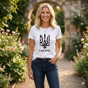 UKRAINE. Trident. Ukrainian Coat of Arms.  Tri-Blend Shirt