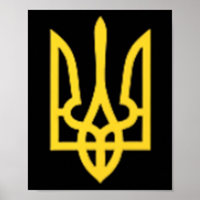 Ukraine Trident - Ukrainian Tryzub Symbol  Poster (Front)