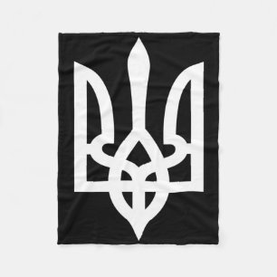 Ukraine Tryzub Fleece Blanket