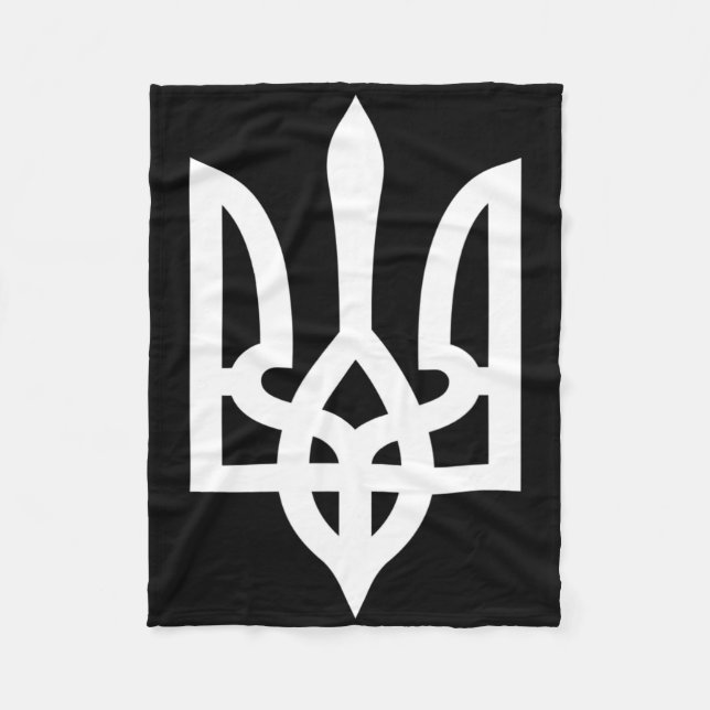 Ukraine Tryzub  Fleece Blanket (Front)
