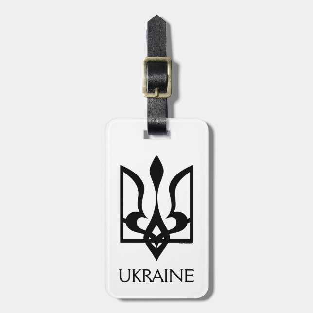 UKRAINE Tryzub Luggage Tag (Front Vertical)