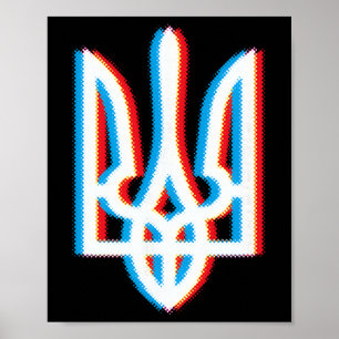 Ukraine Tryzub Shirt Trident Military Ukrain Poster