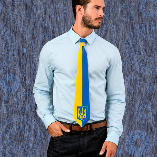 Ukraine, Tryzub, Ukrainian Flag / Coat of Arms Nec Tie (Creator Uploaded)