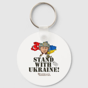 Ukraine Turkey Volodymyr Zelensky Stand With Ukrai Key Ring