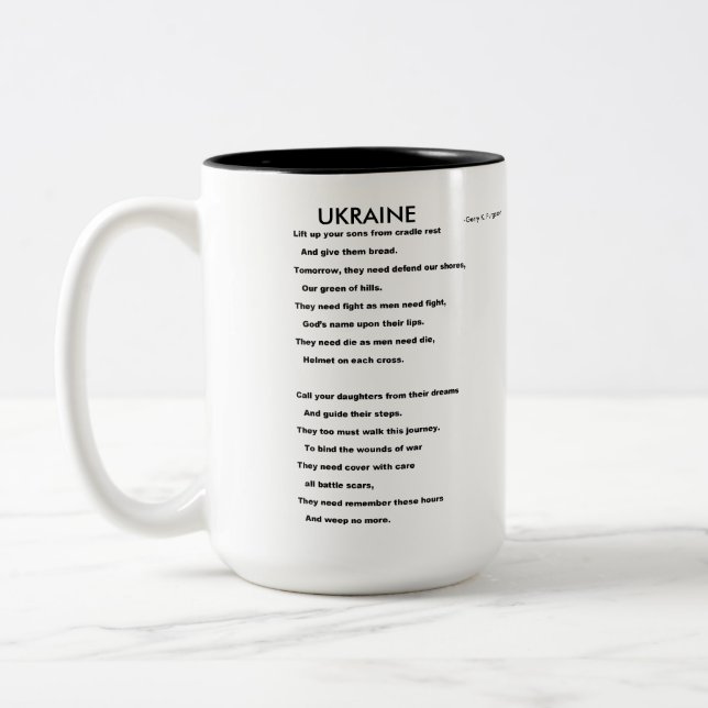 UKRAINE  Two-Tone COFFEE MUG (Left)