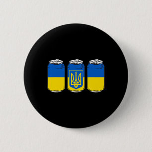 Ukraine Ukraina Flag Pivo Ussr Ukrainian Beer Can  6 Cm Round Badge
