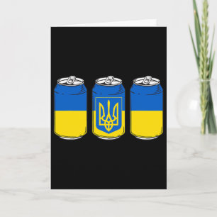 Ukraine Ukraina Flag Pivo Ussr Ukrainian Beer Can  Card