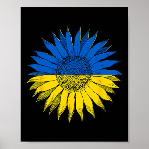 Ukraine Ukraine Tee Sunflowers Vintage Floral Retr Poster
