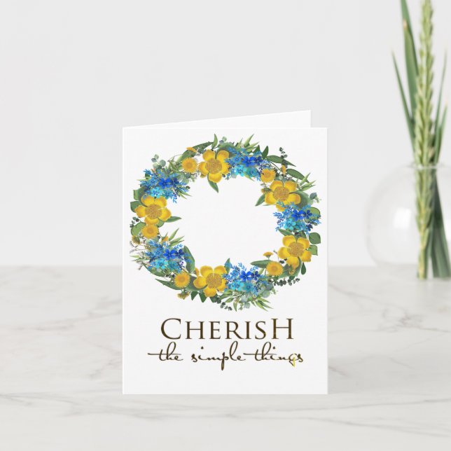 Ukraine Ukraine Uki Floral Wreaths Flag Card (Front)