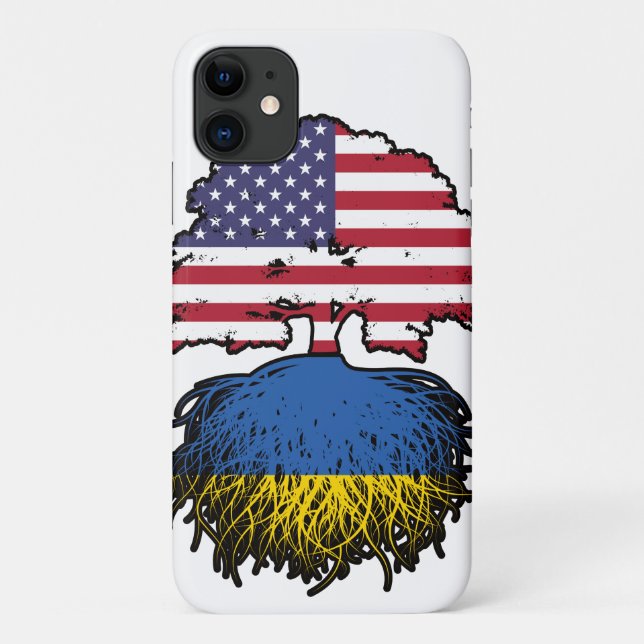 Ukraine Ukrainian American USA United States Case-Mate iPhone Case (Back)